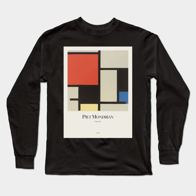 Composition by Mondrian Long Sleeve T-Shirt by MurellosArt